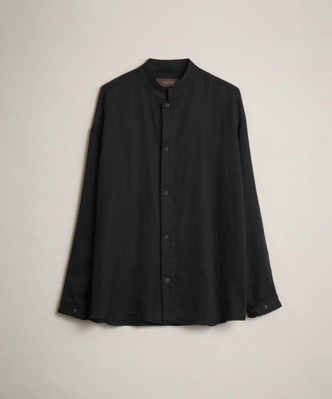 TROVE / TENCEL LINEN SHIRT / BLACK photo