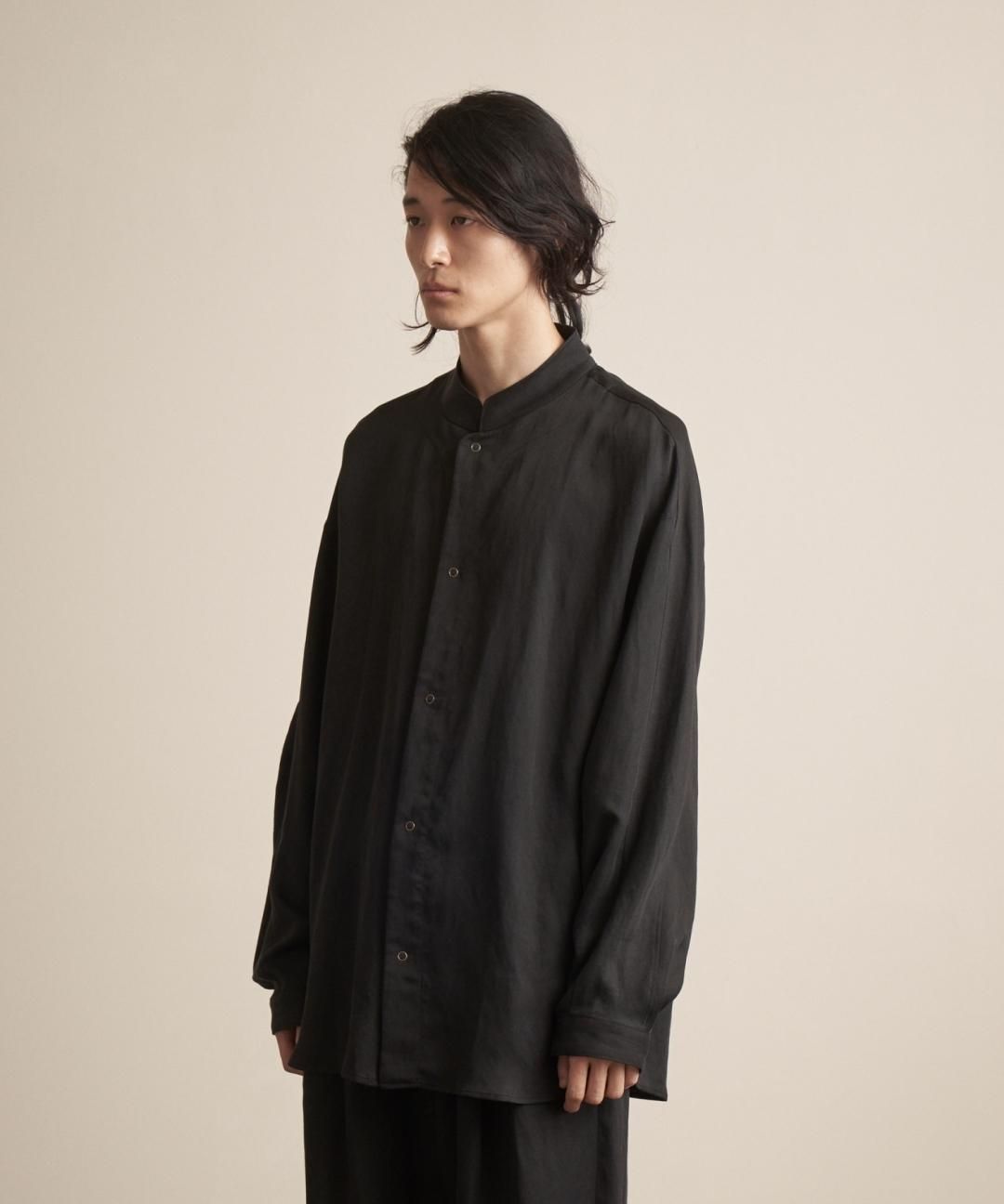 TROVE / TENCEL LINEN SHIRT / BLACK photo