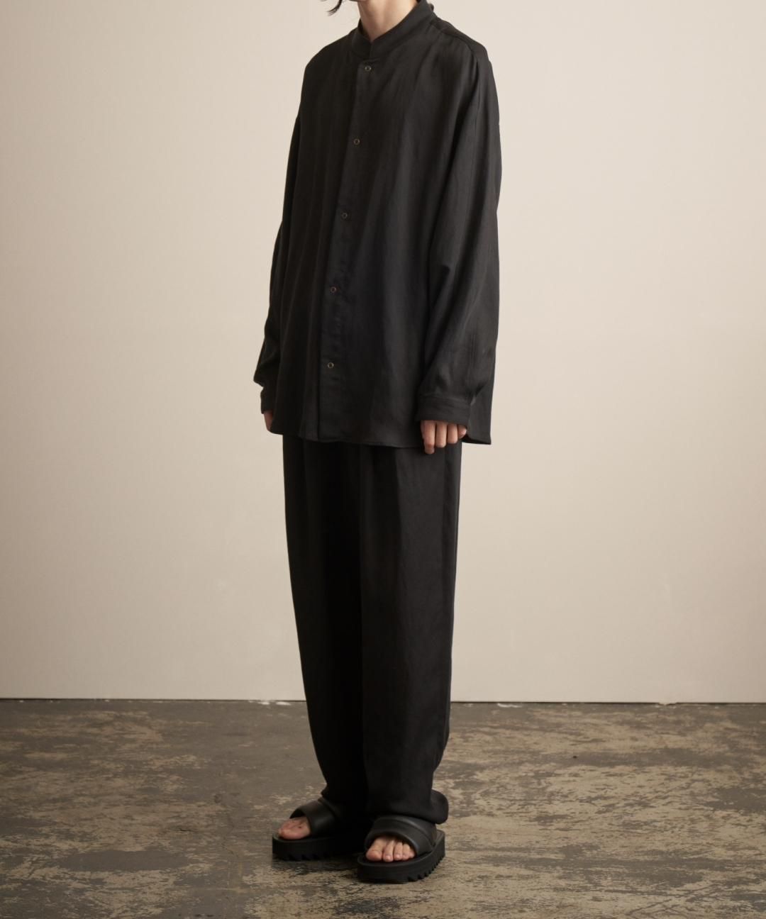 TROVE / TENCEL LINEN SHIRT / BLACK photo