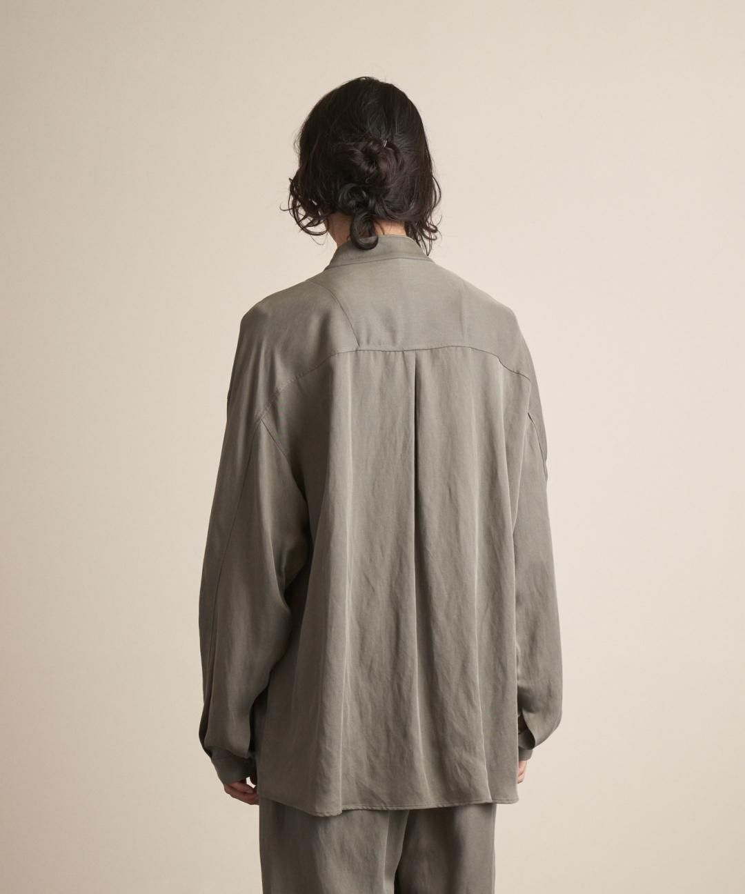 TROVE / TENCEL LINEN SHIRT / SAGE GRAY photo