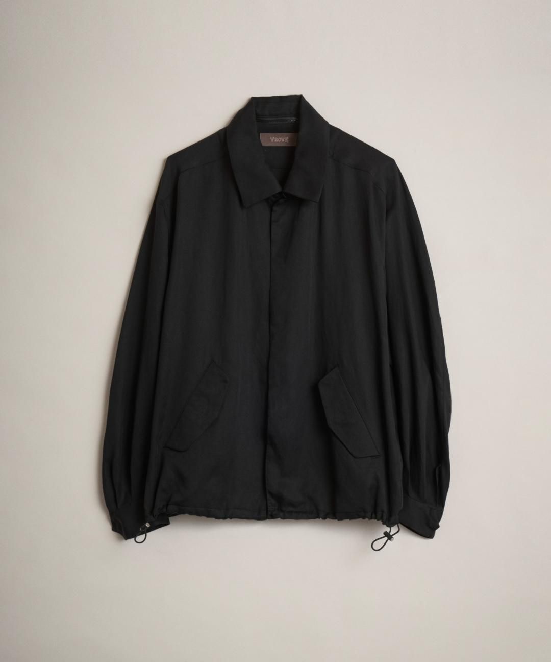 TROVE / TENCEL LINEN BLOUSON / BLACK photo
