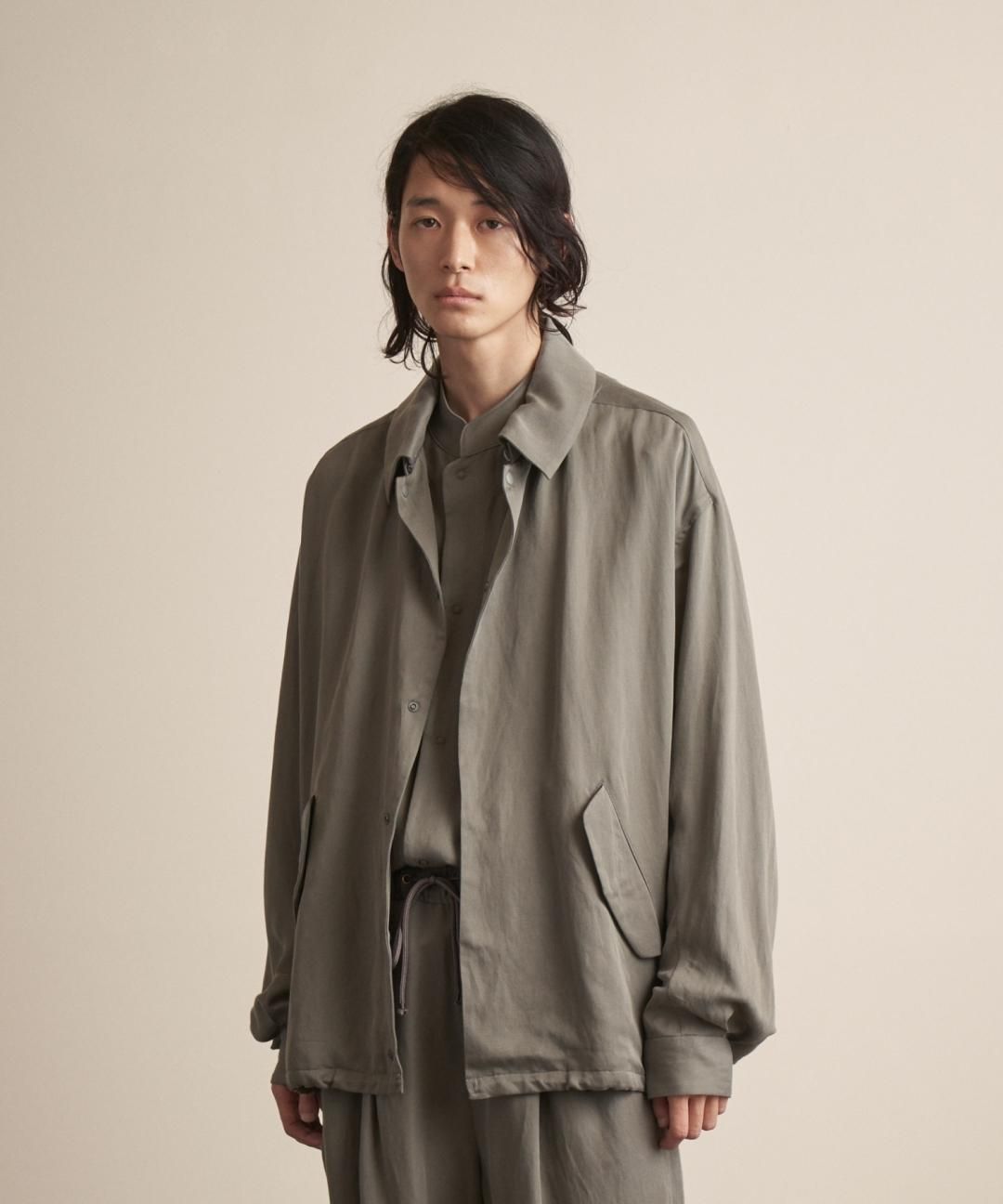 TROVE / TENCEL LINEN BLOUSON / SAGE GRAY photo