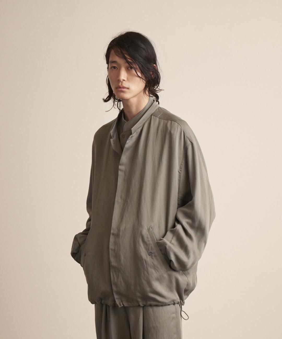 TROVE / TENCEL LINEN BLOUSON / SAGE GRAY photo