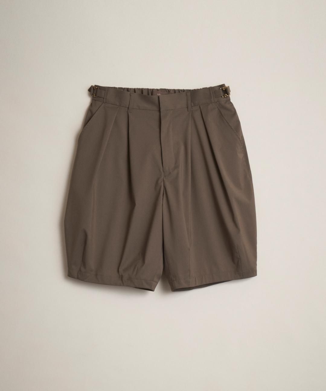 TROVE / Super120’s SOLARO GURKHA SHORTS / OLIVE BEIGE photo