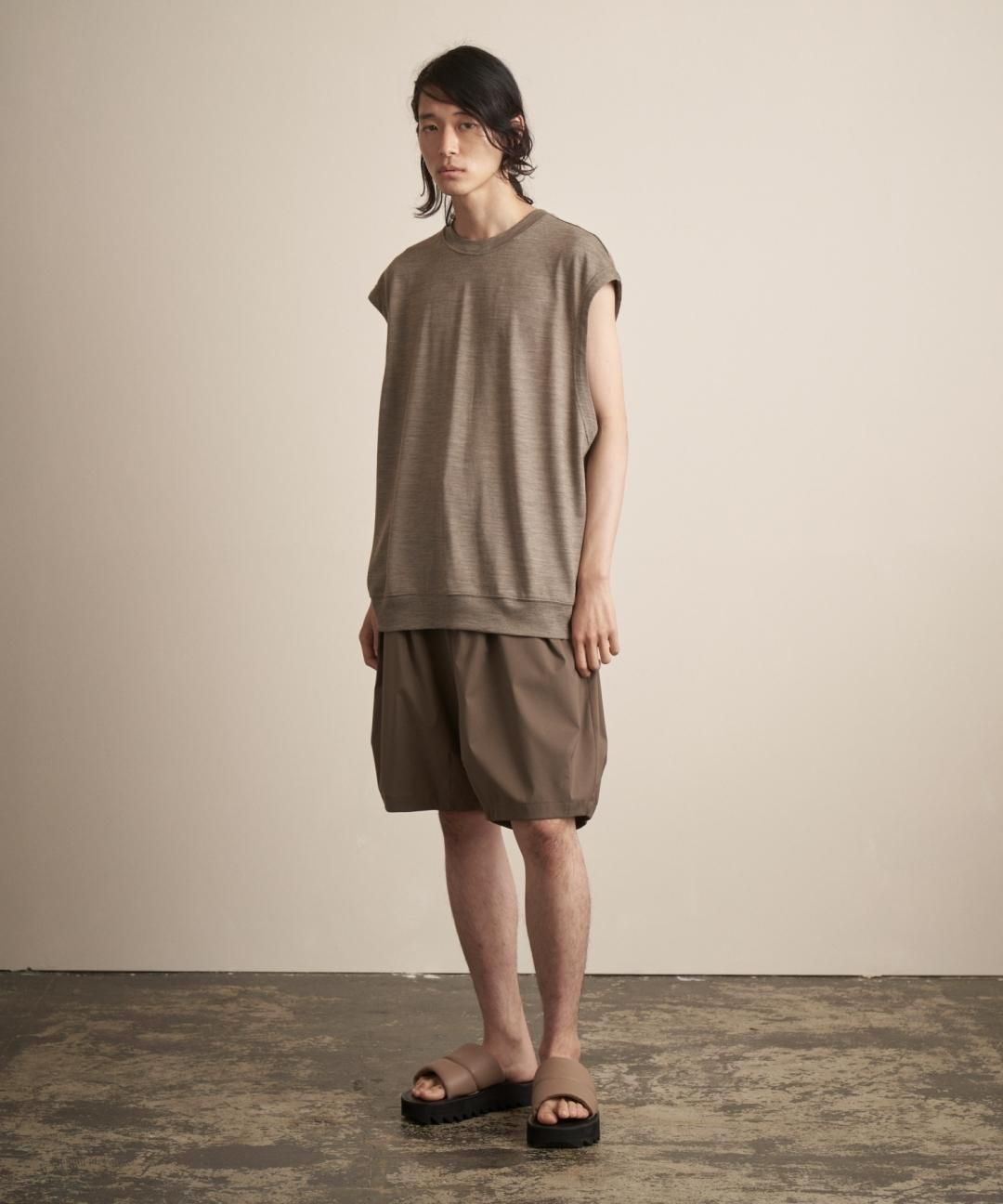 TROVE / Super120’s SOLARO GURKHA SHORTS / OLIVE BEIGE photo