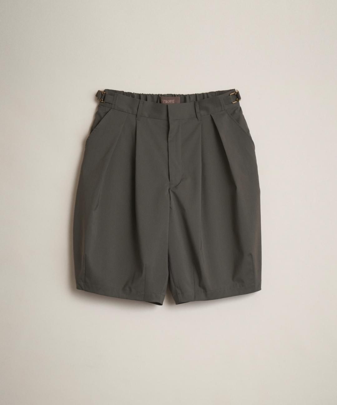 TROVE / Super120’s SOLARO GURKHA SHORTS / OLIVE GRAY photo