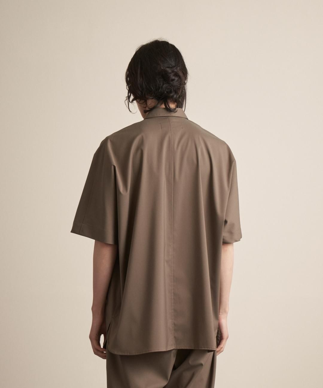 TROVE / Super120’s SOLARO DOLMAN SHIRT / OLIVE BEIGE photo