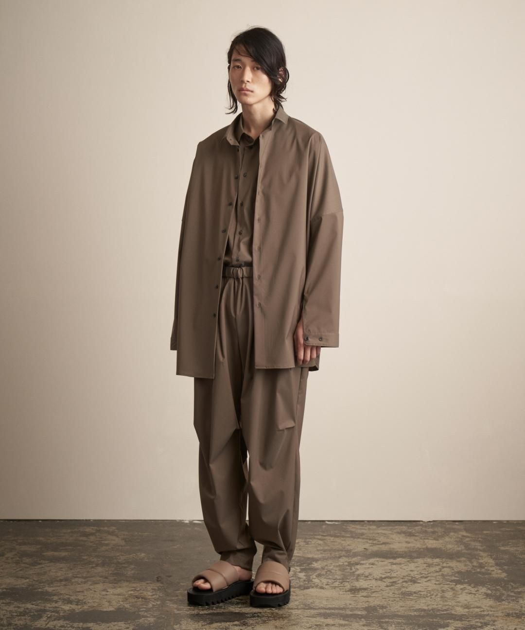 TROVE / Super120’s SOLARO EASY TROUSERS / OLIVE BEIGE photo