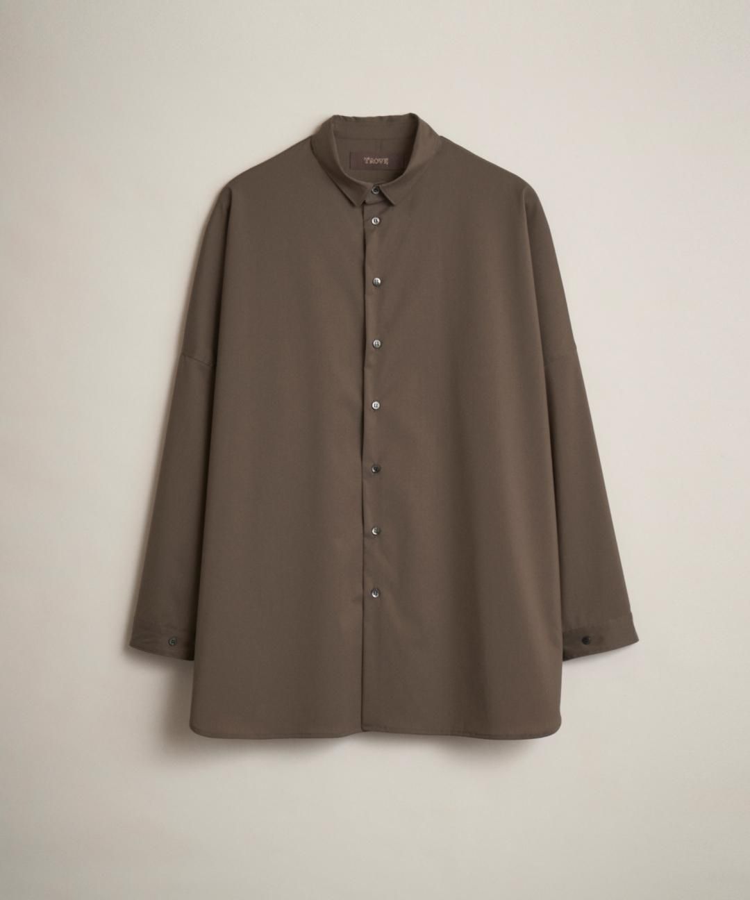 TROVE / Super120’s SOLARO SHIRT / OLIVE BEIGE photo