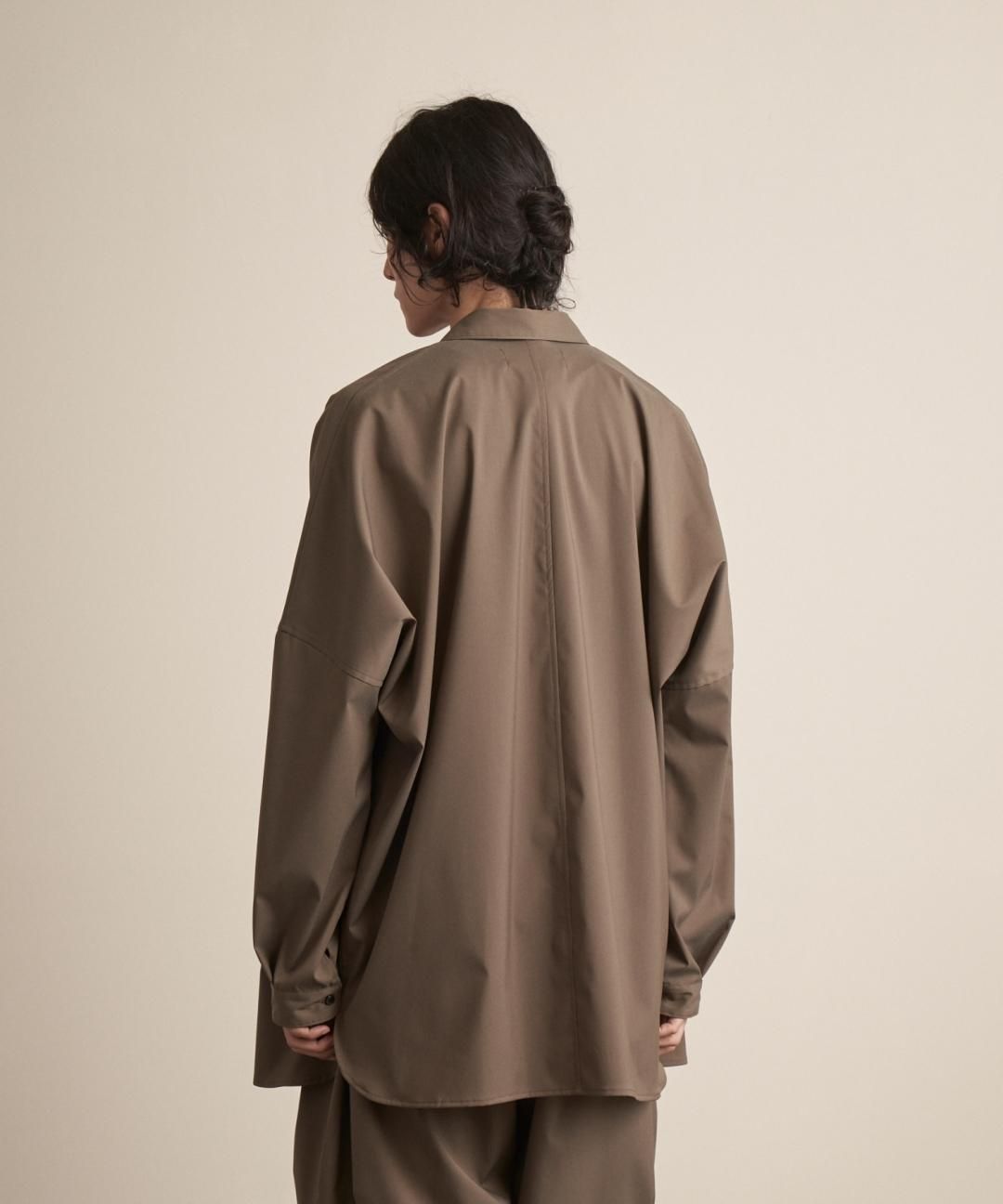 TROVE / Super120’s SOLARO SHIRT / OLIVE BEIGE photo