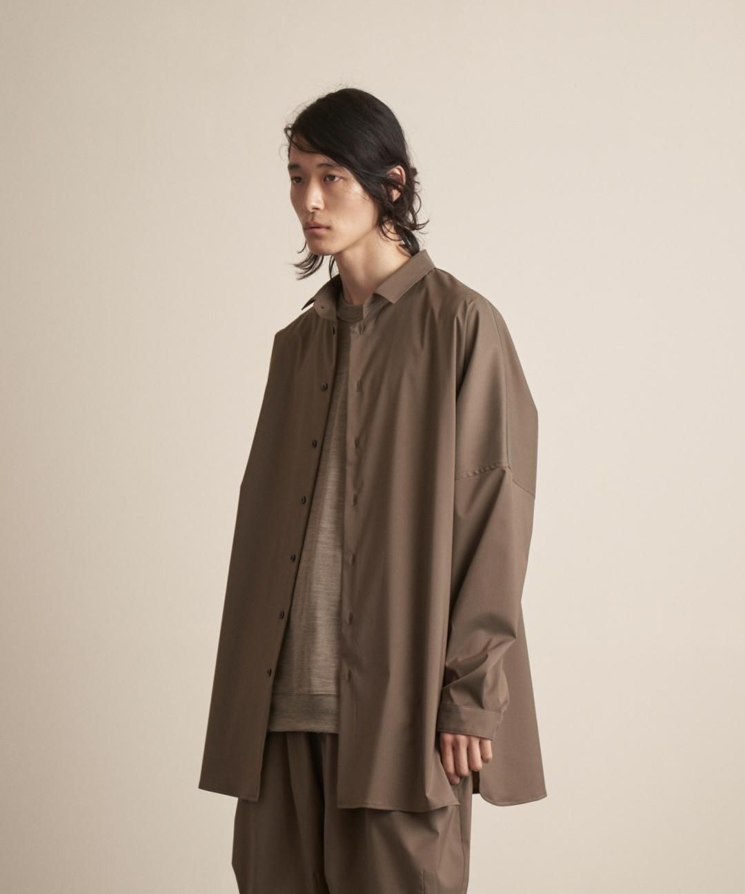 TROVE / Super120’s SOLARO SHIRT / OLIVE BEIGE photo