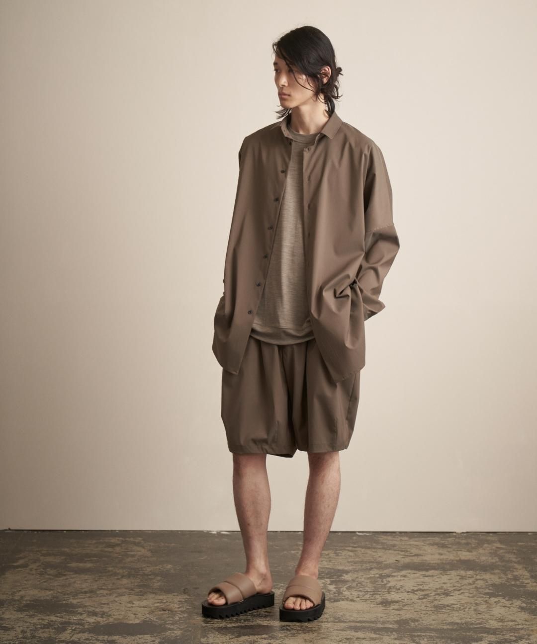 TROVE / Super120’s SOLARO SHIRT / OLIVE BEIGE photo