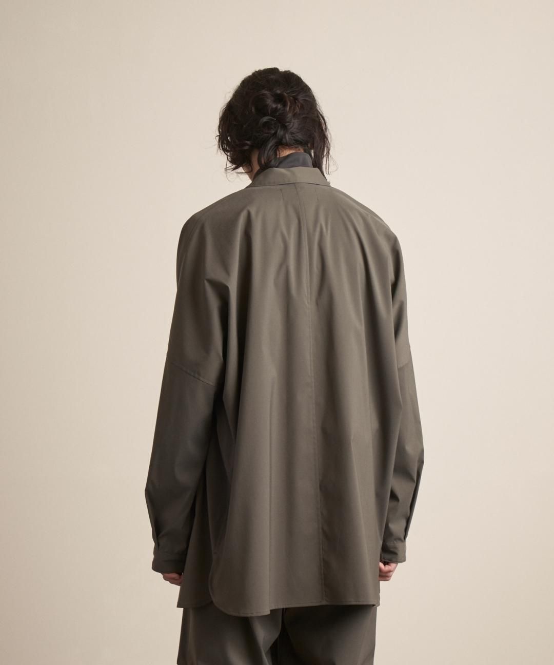 TROVE / Super120’s SOLARO SHIRT / OLIVE GRAY photo