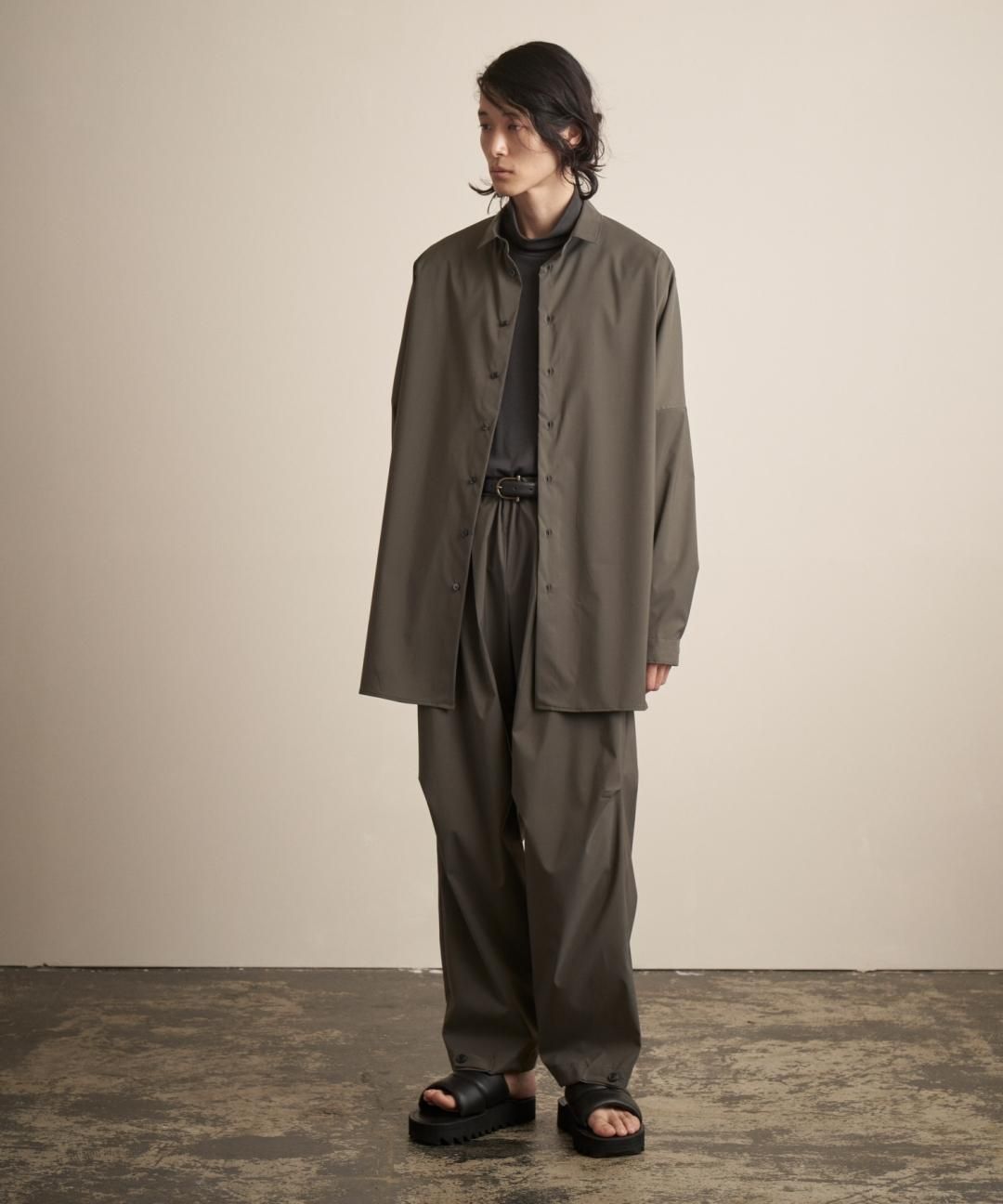 TROVE / Super120’s SOLARO SHIRT / OLIVE GRAY photo