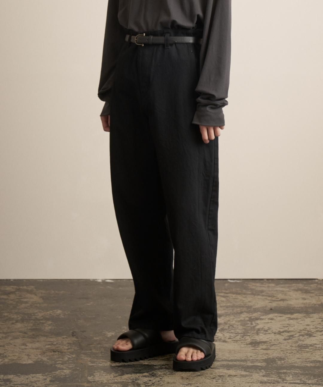 TROVE / HARD TWIST DENIM PANTS / BLACK photo