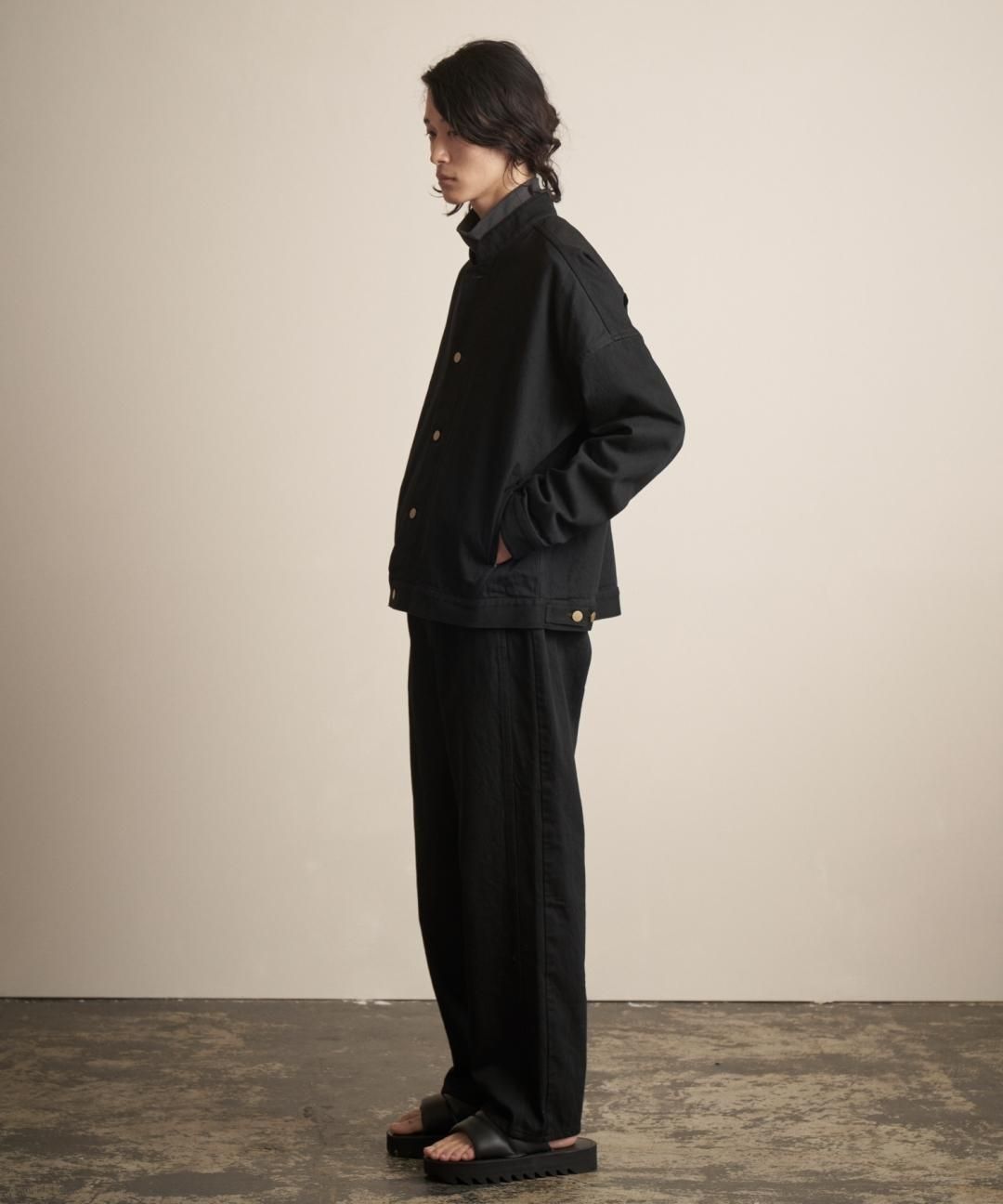 TROVE / HARD TWIST DENIM PANTS / BLACK photo