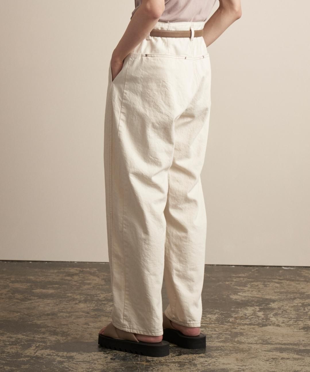 TROVE / HARD TWIST DENIM PANTS / ECRU photo