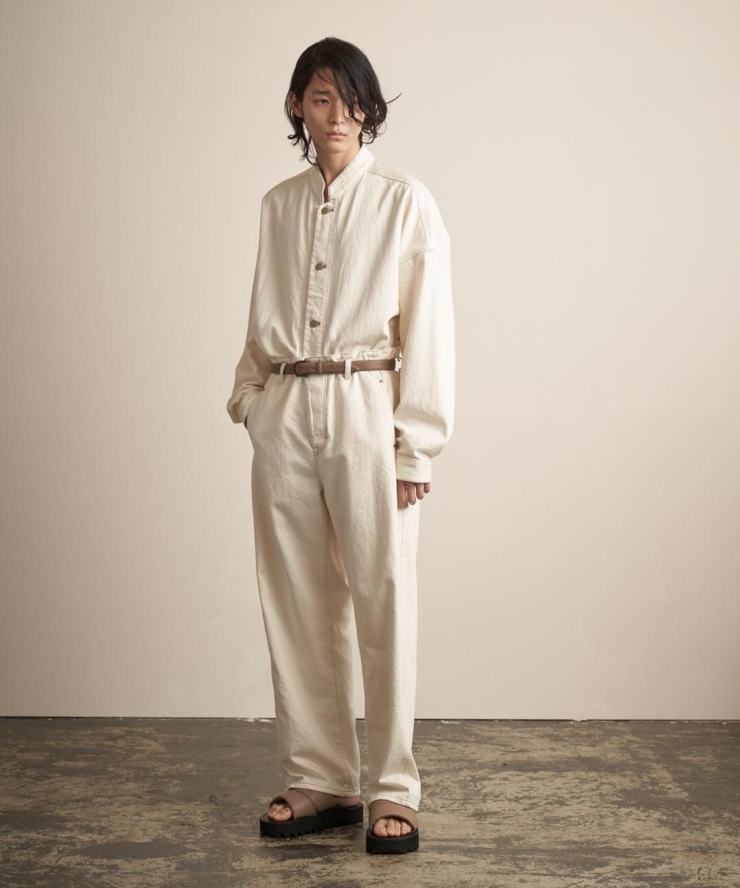 TROVE / HARD TWIST DENIM PANTS / ECRU photo
