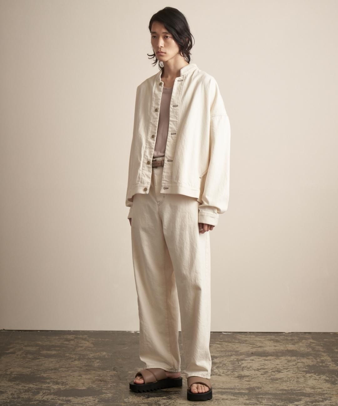 TROVE / HARD TWIST DENIM PANTS / ECRU photo