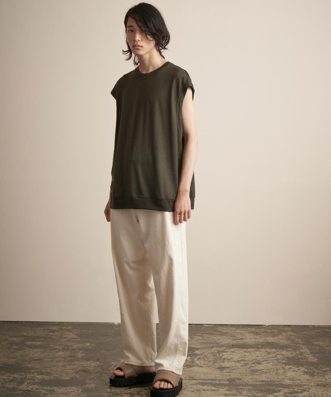 TROVE / HARD TWIST DENIM PANTS / ECRU photo