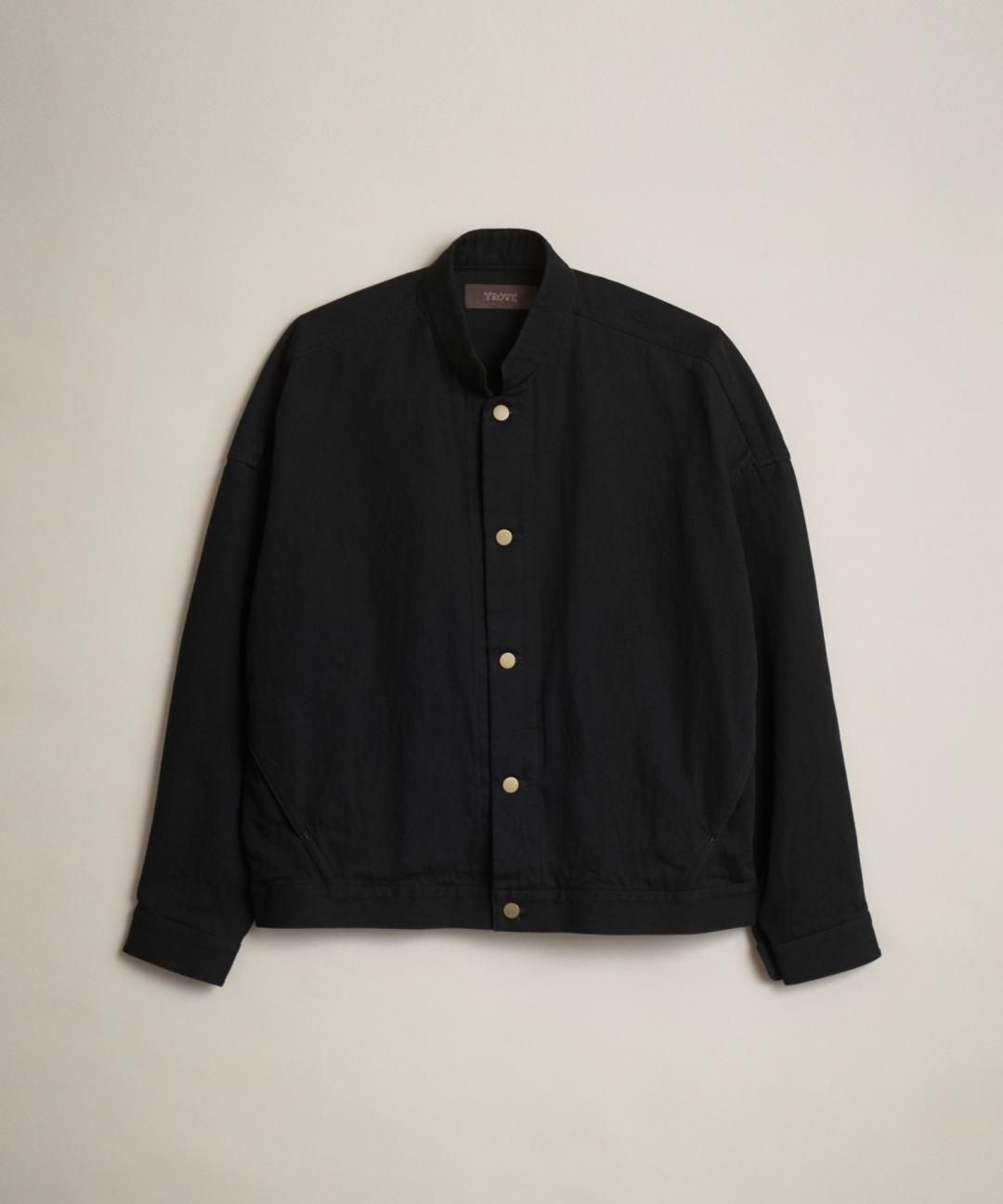 TROVE / HARD TWIST DENIM BLOUSON / BLACK photo
