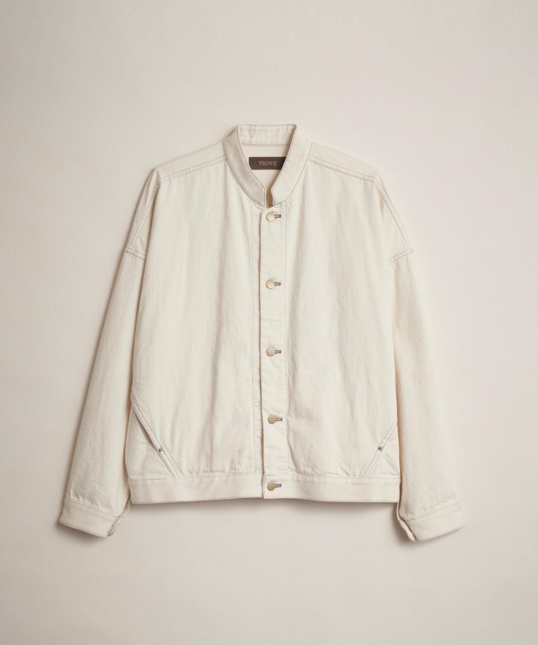 TROVE / HARD TWIST DENIM BLOUSON / ECRU photo