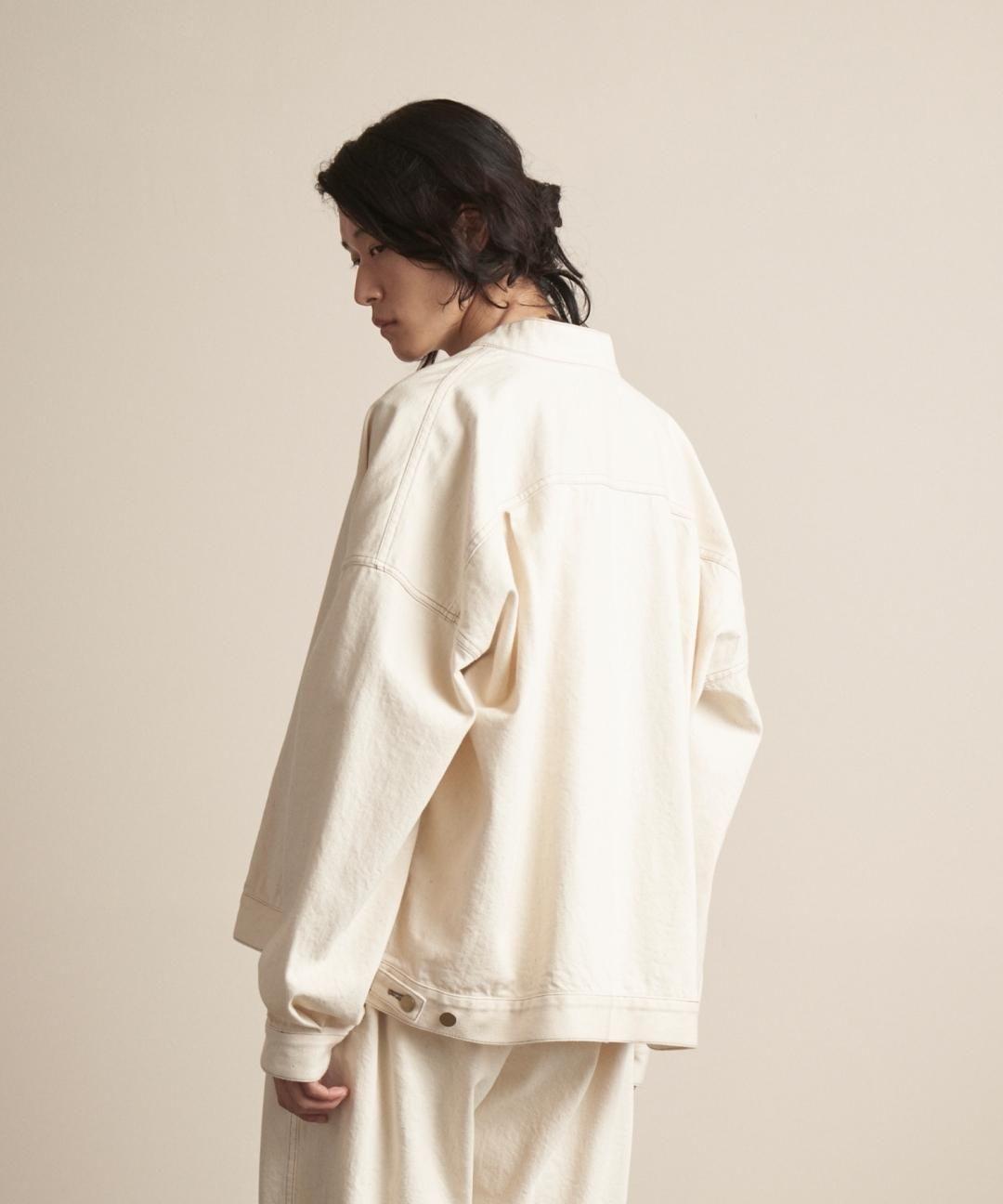 TROVE / HARD TWIST DENIM BLOUSON / ECRU photo