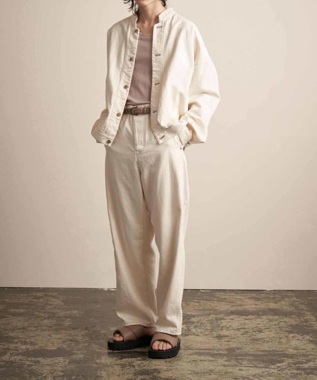 TROVE / HARD TWIST DENIM BLOUSON / ECRU photo