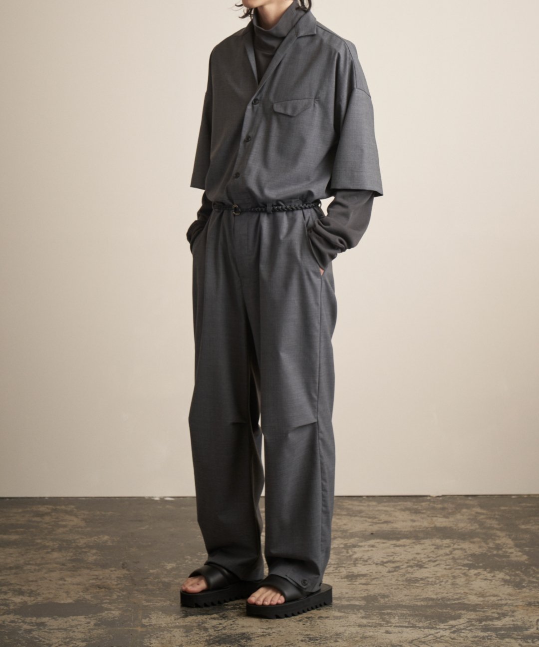 TROVE / WOOL TROPICAL JUMP SUIT TYPE-A / GRAY photo