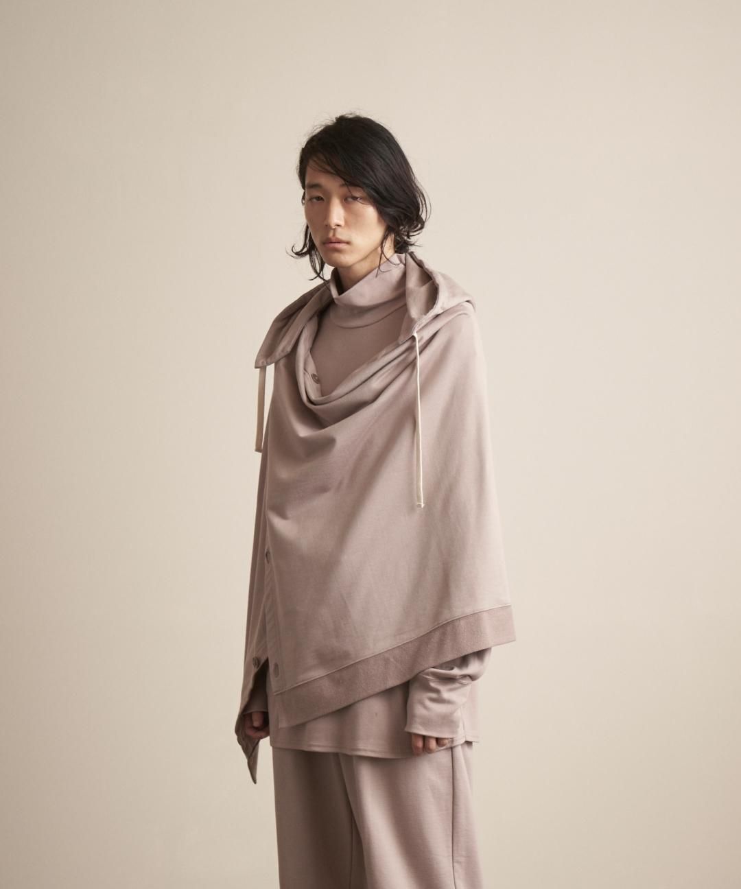 TROVE / HOODED PONCHO / GRAY BEIGE photo