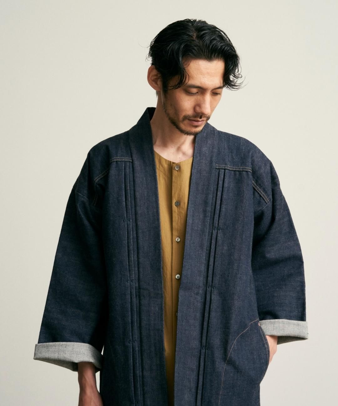 WAROBE x BIGJOHN / DENIM NAGA-HANTEN / INDIGO photo