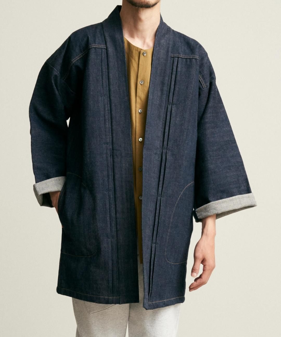 WAROBE x BIGJOHN / DENIM NAGA-HANTEN / INDIGO photo