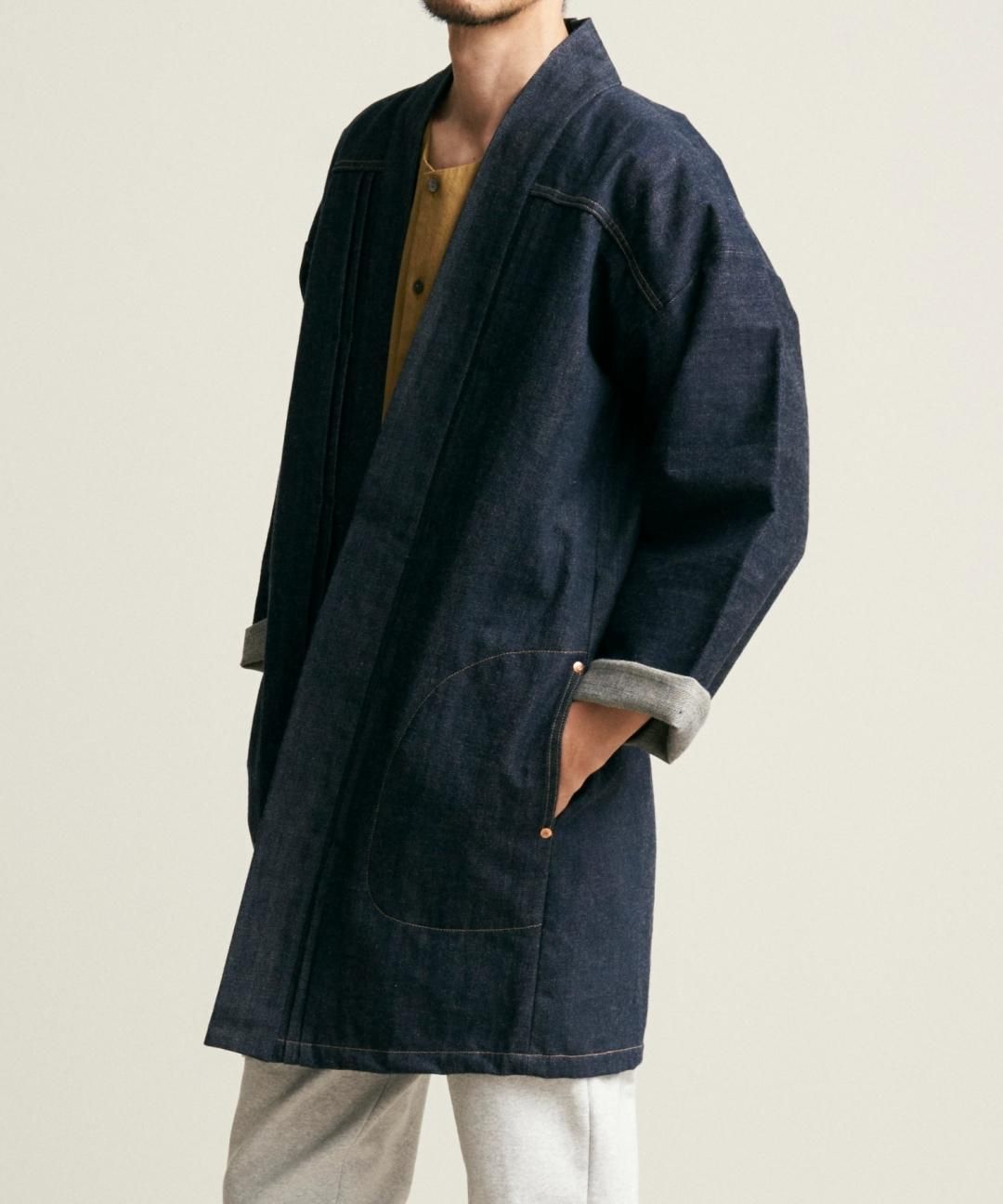WAROBE x BIGJOHN / DENIM NAGA-HANTEN / INDIGO photo