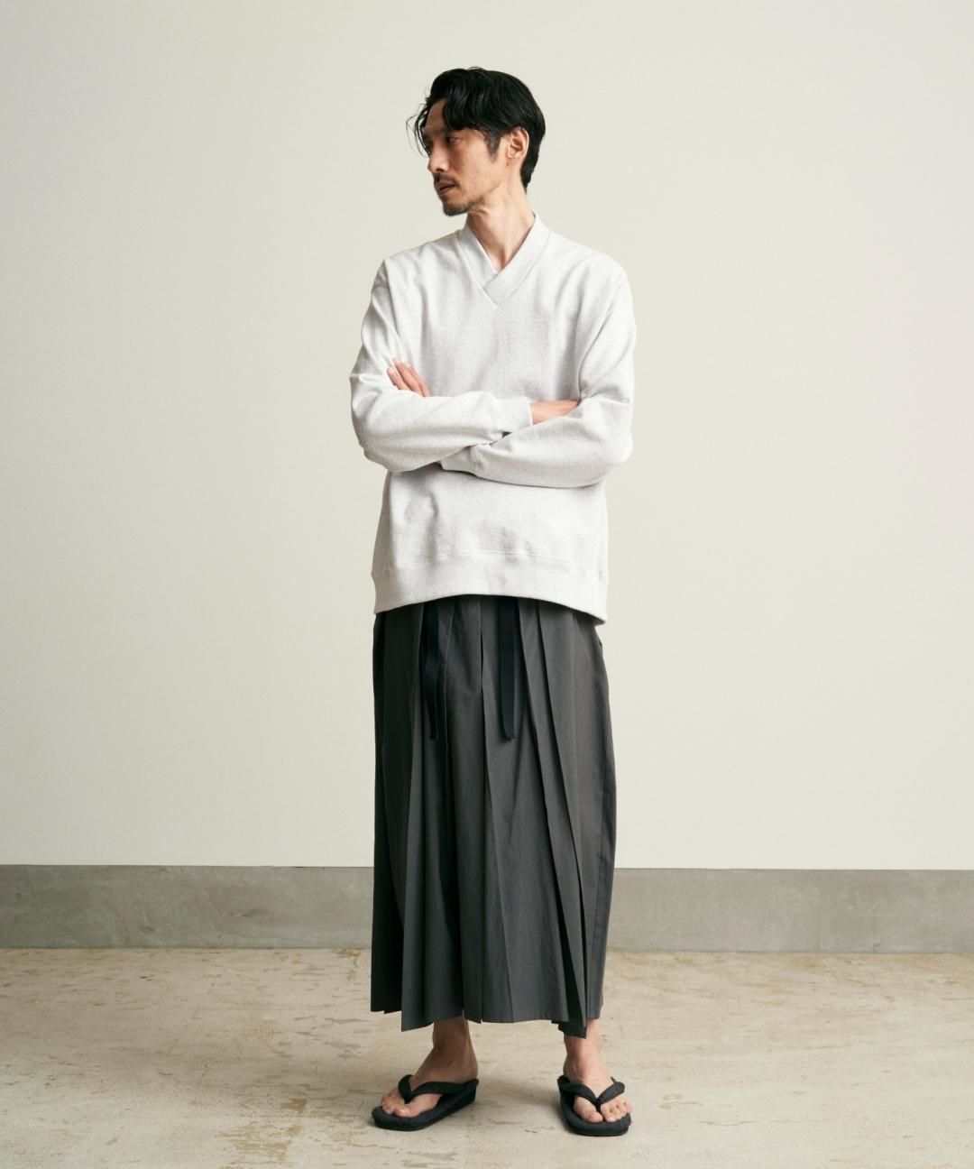 WAROBE / JUBAN WIDE SWEAT / GRAY photo