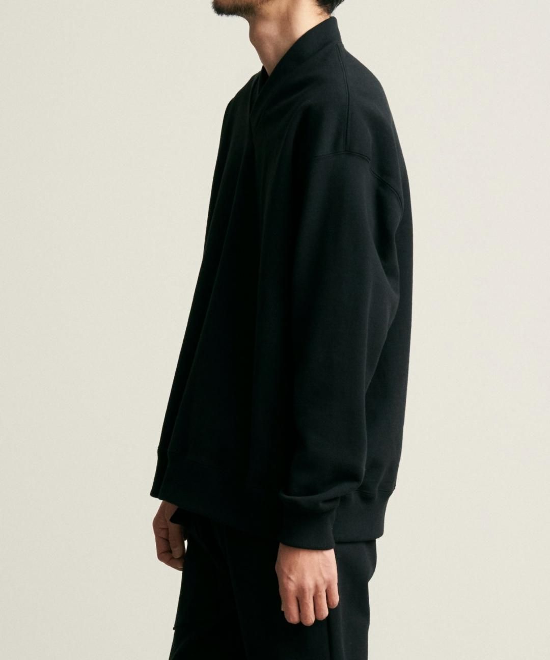WAROBE / JUBAN WIDE SWEAT / BLACK photo