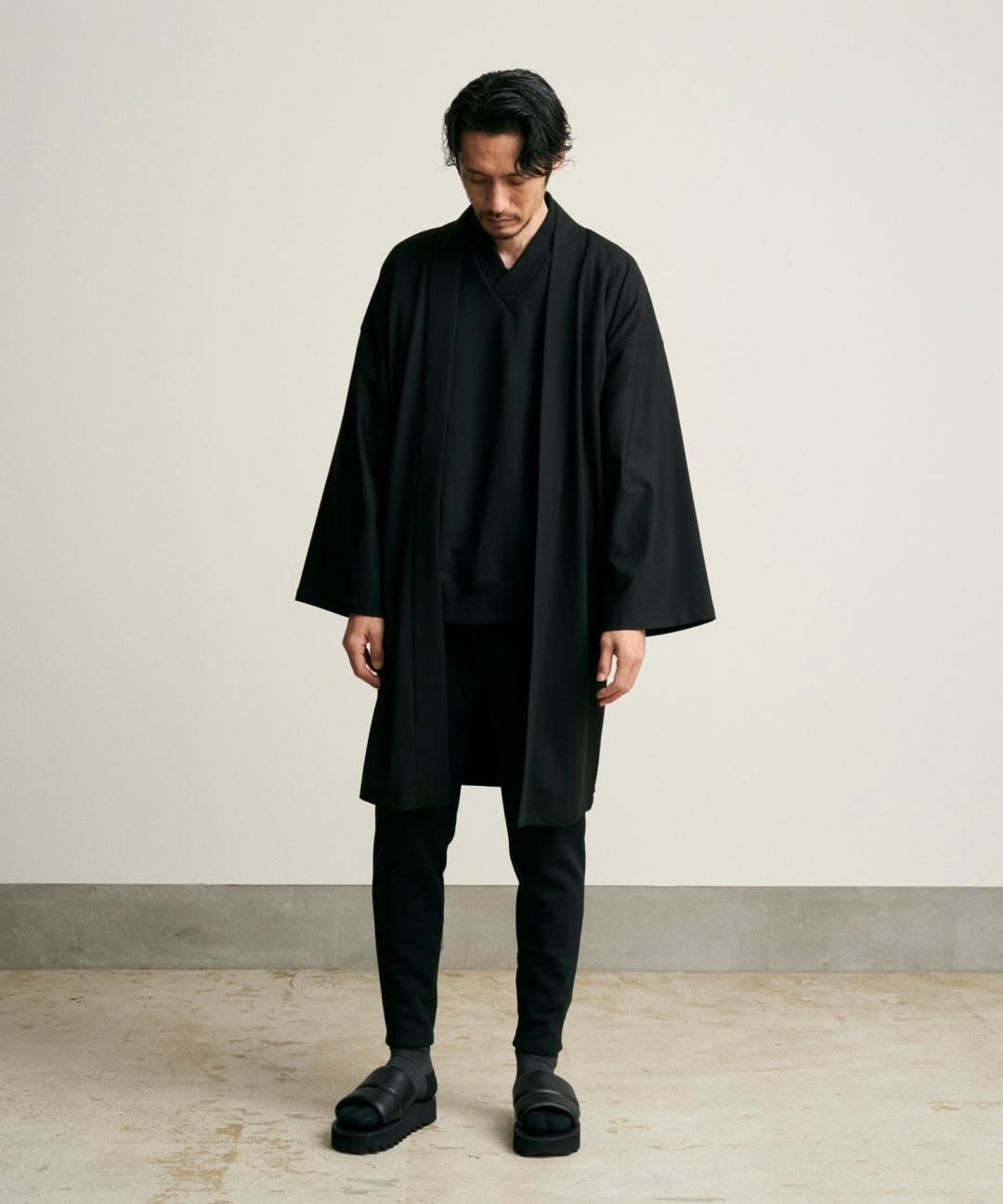 WAROBE / JUBAN WIDE SWEAT / BLACK photo
