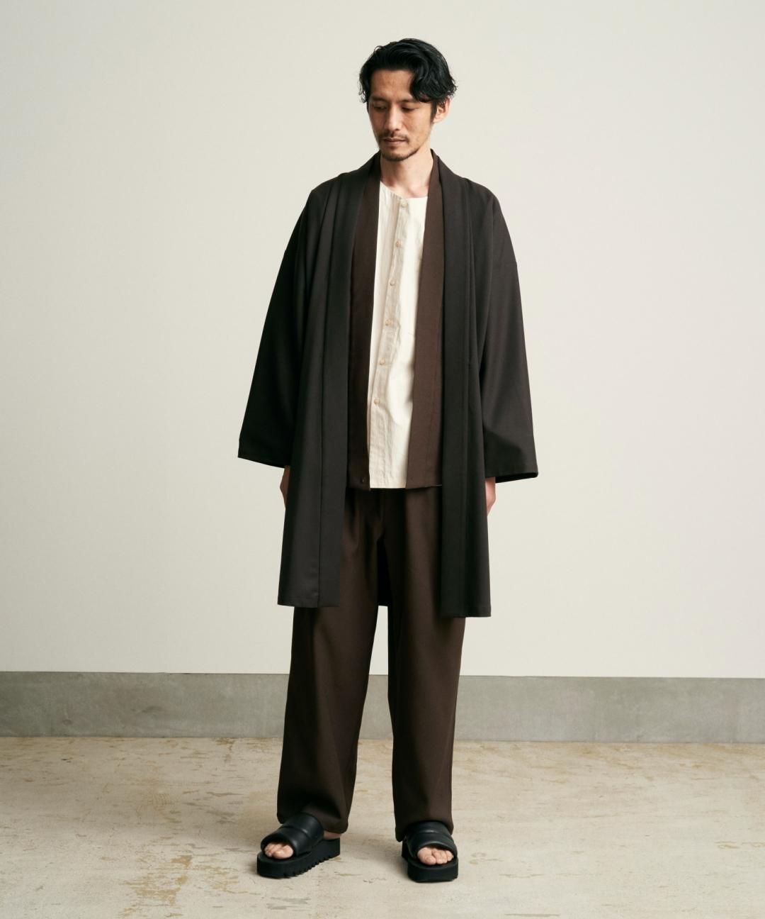 WAROBE / WA Y SHIRT / DARK BROWN photo