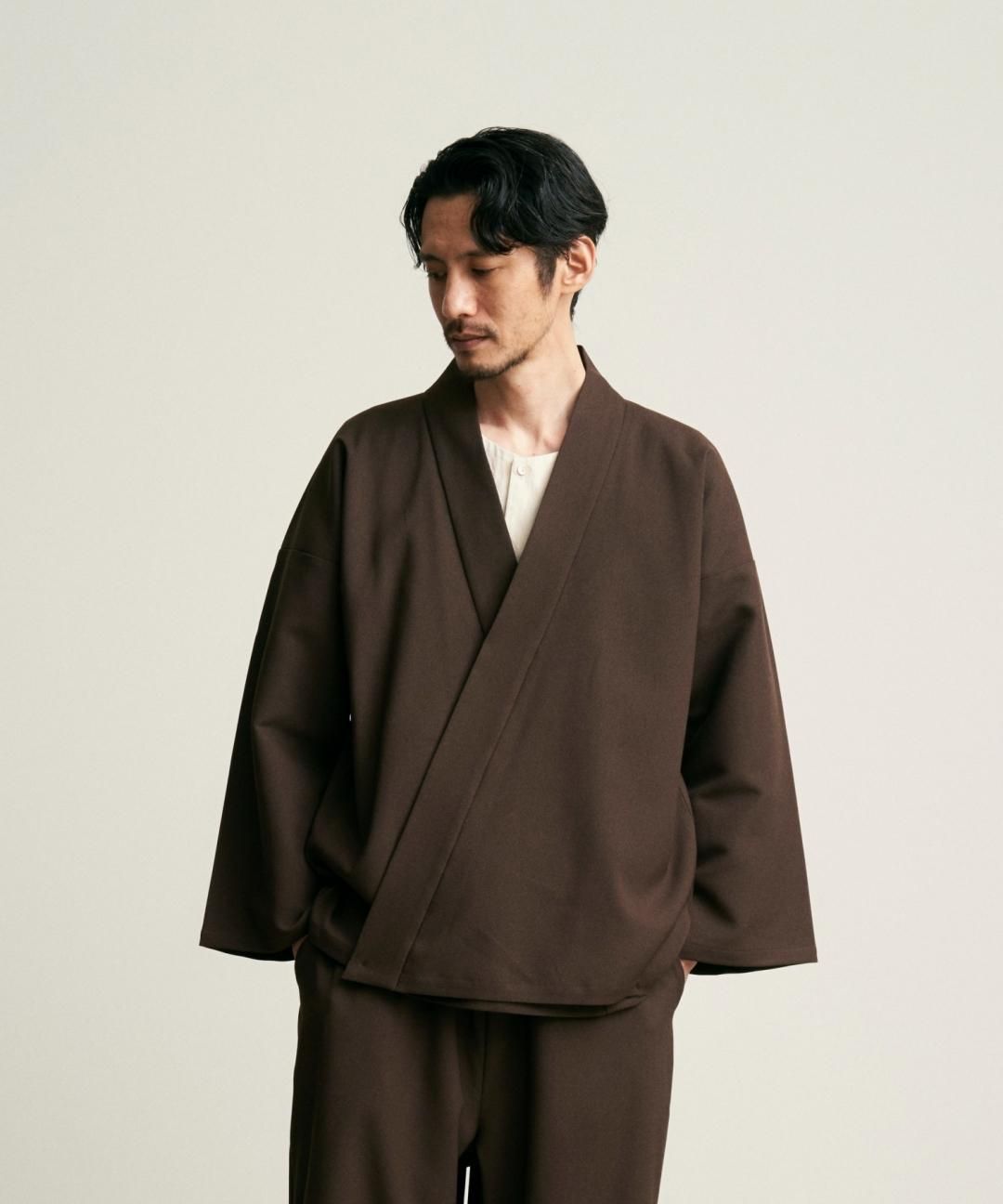 WAROBE / WA Y SHIRT / DARK BROWN photo