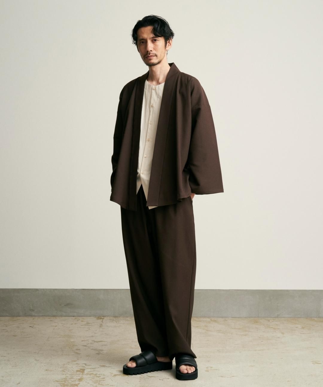 WAROBE / WA Y SHIRT / DARK BROWN photo