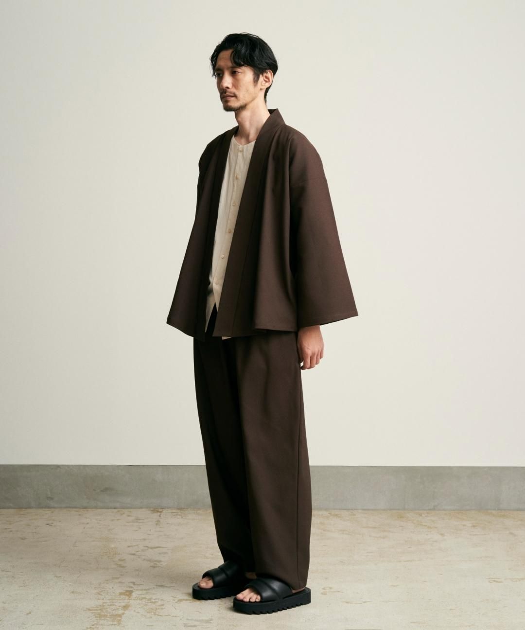 WAROBE / WA Y SHIRT / DARK BROWN photo
