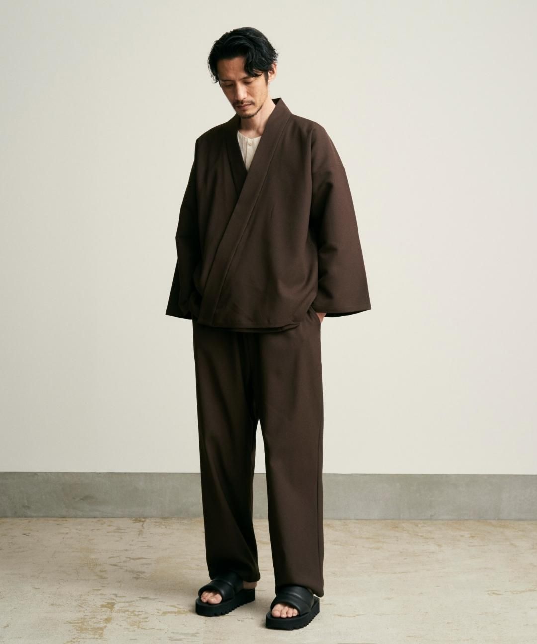 WAROBE / WA Y SHIRT / DARK BROWN photo