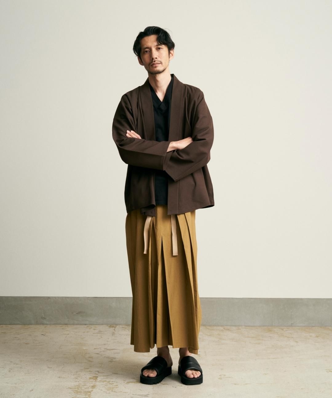 WAROBE / WA Y SHIRT / DARK BROWN photo