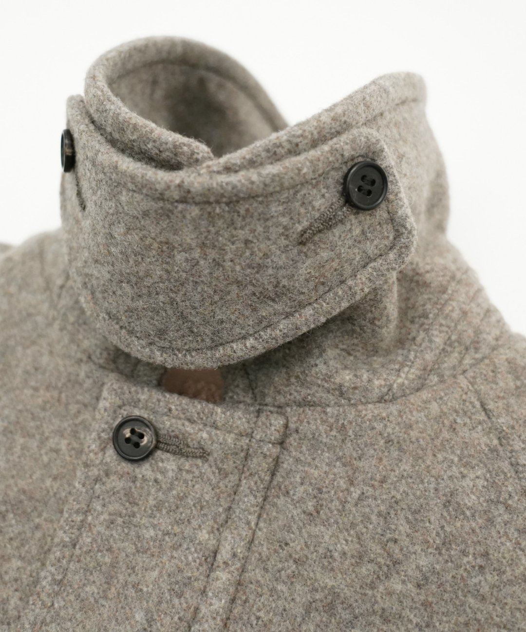 TROVE / FALKLAND WOOL MOSSER HALF COAT / GRAY BEIGE - TROVE SHOP