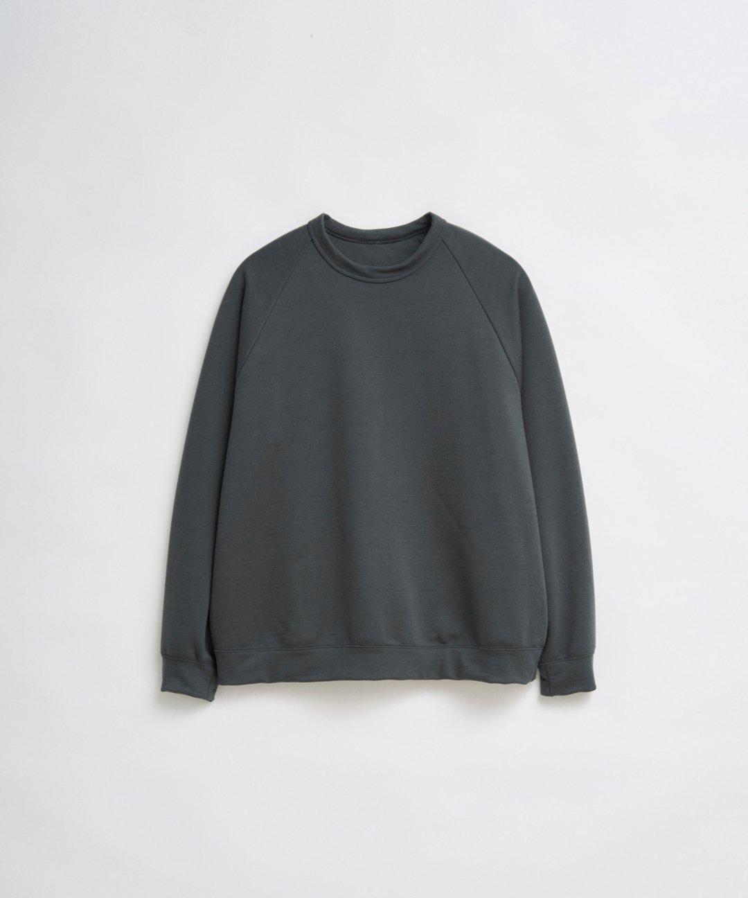 TROVE / MERINO WOOL 36G SWEAT CREW NECK / DARK GRAY photo