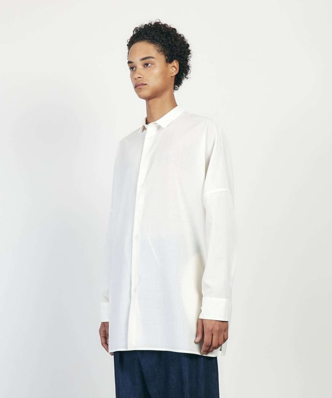 TROVE / TROPICAL WOOL RELAX SHIRT / ECRU photo