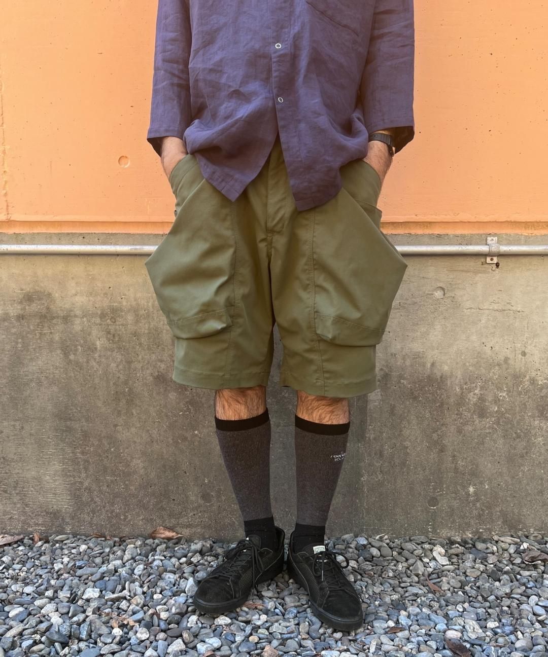 Aランク トローヴ ショーツ TROVE x 岡部文彦 BIG POCKET SHORTS