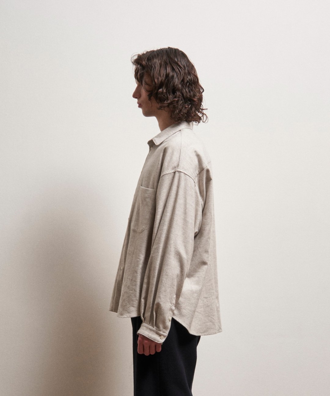 TROVE / MJUK RELAX SHIRT / GRAY BEIGE - TROVE SHOP OFFICIAL SITE