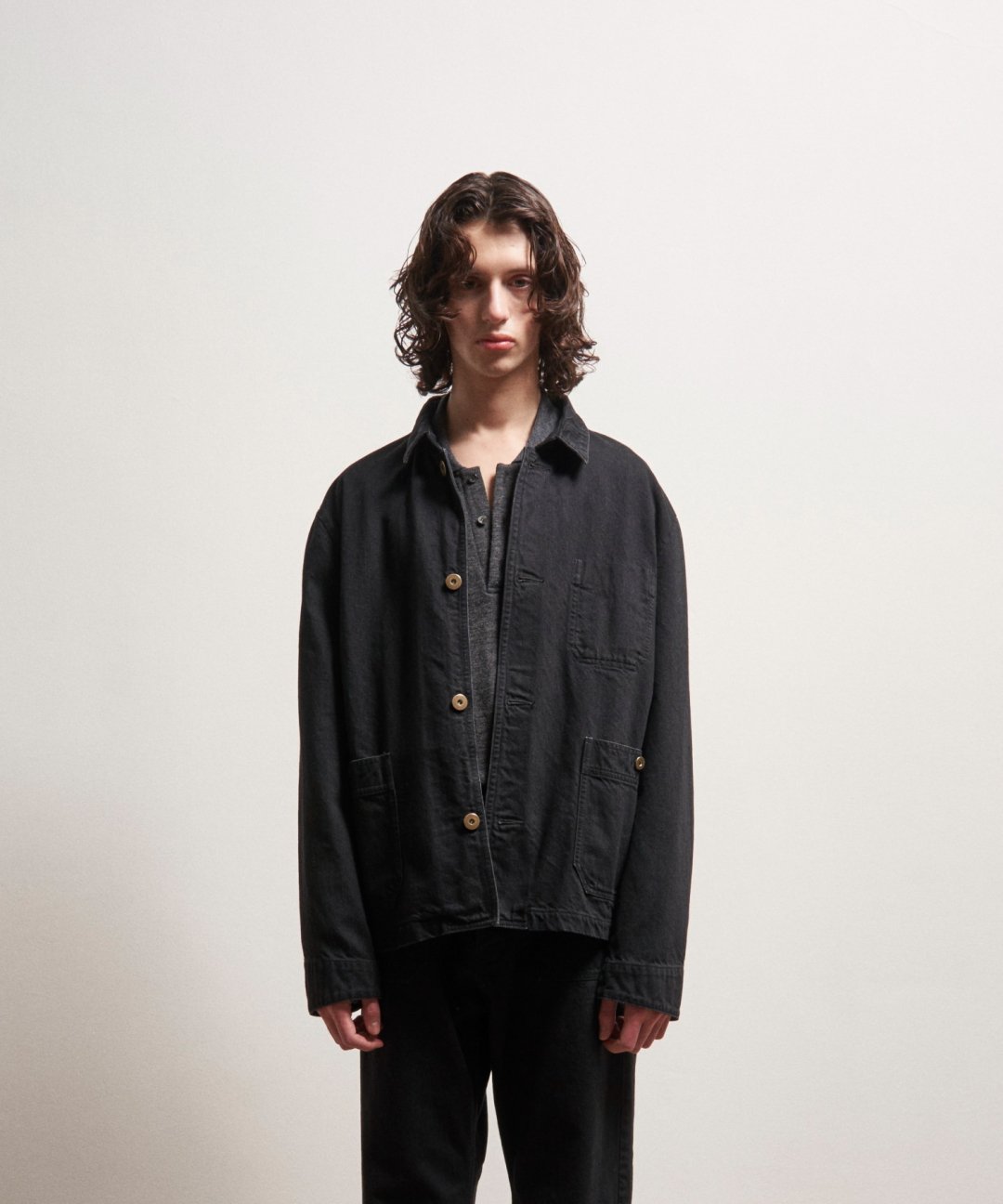 TROVE / LAIVA DENIM BLOUSON / FADE BLACK photo