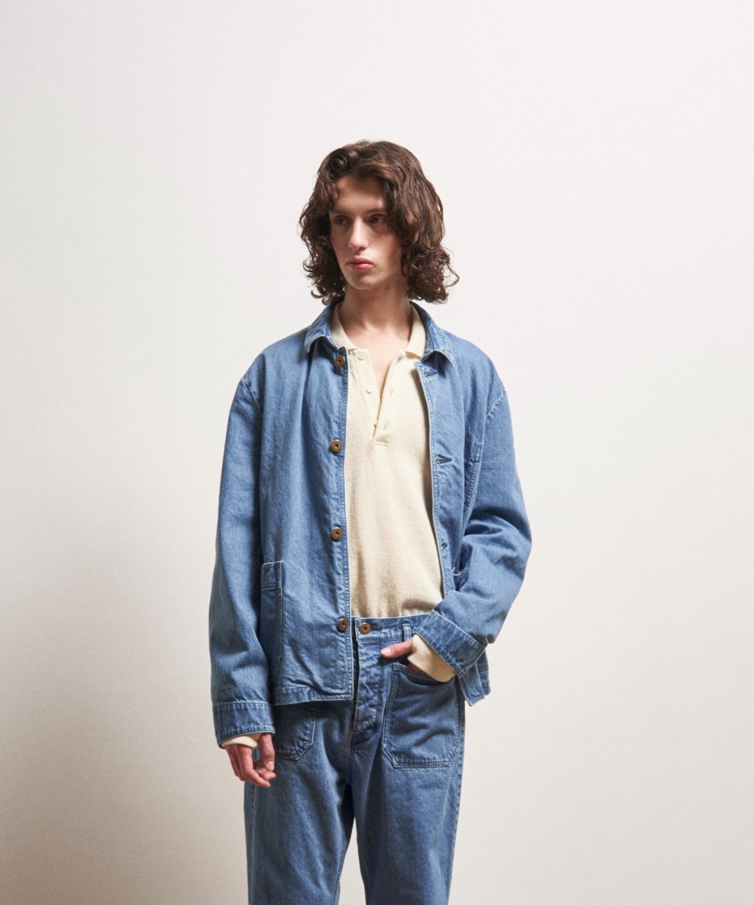 TROVE / LAIVA DENIM BLOUSON / INDIGO BLUE photo