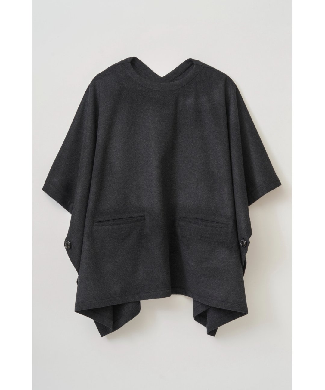 TROVE / SAPMI PONCHO / CHARCOAL - TROVE SHOP OFFICIAL SITE